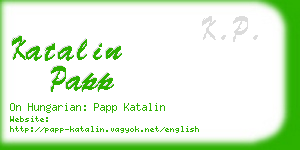 katalin papp business card